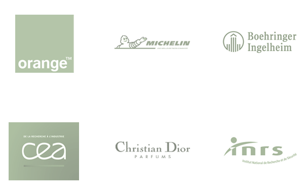 Orange, Michelin , Boehringer Ingelheim, CEA, Christian Dior, INRS